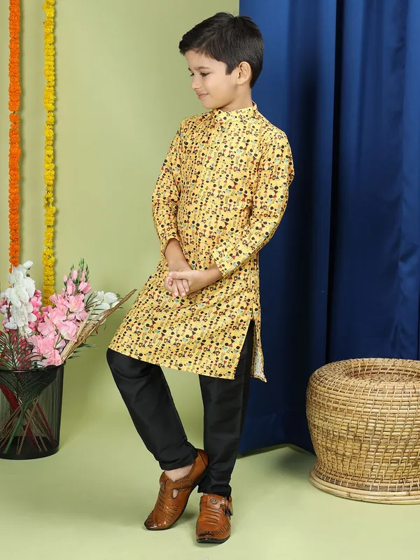 Tabard_Boys_Printed_Straight_Kurta_(Multicolor)