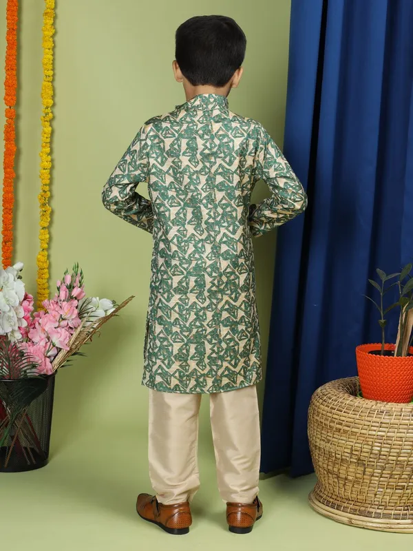 Tabard_Boys_Printed_Straight_Kurta_(Green)