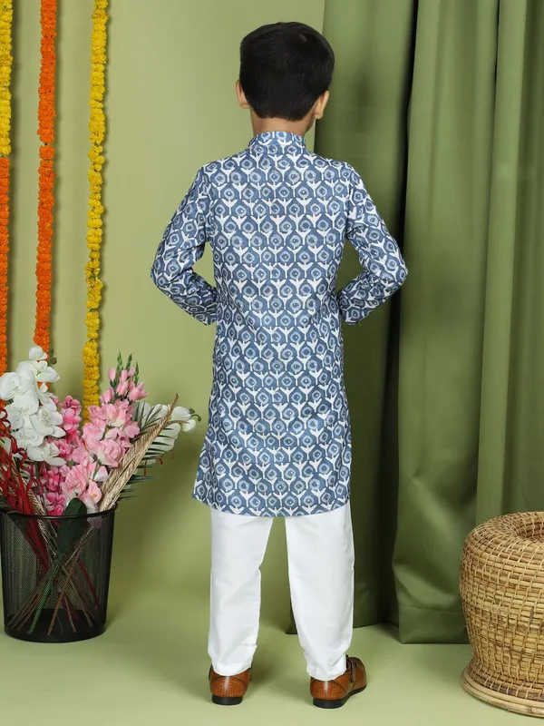 Tabard_Boys_Printed_Straight_Kurta_(Blue)