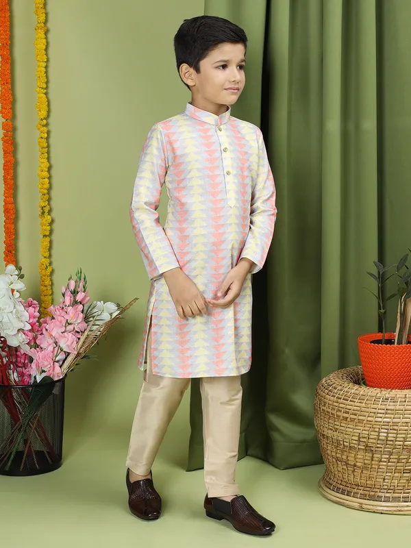 Tabard_Boys_Printed_Straight_Kurta_(Multicolor)