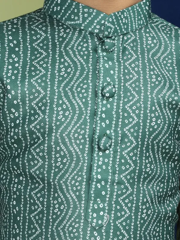 Tabard_Boys_Printed_Straight_Kurta_(Green)