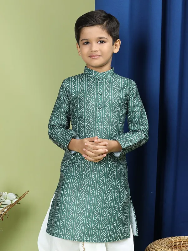 Tabard_Boys_Printed_Straight_Kurta_(Green)