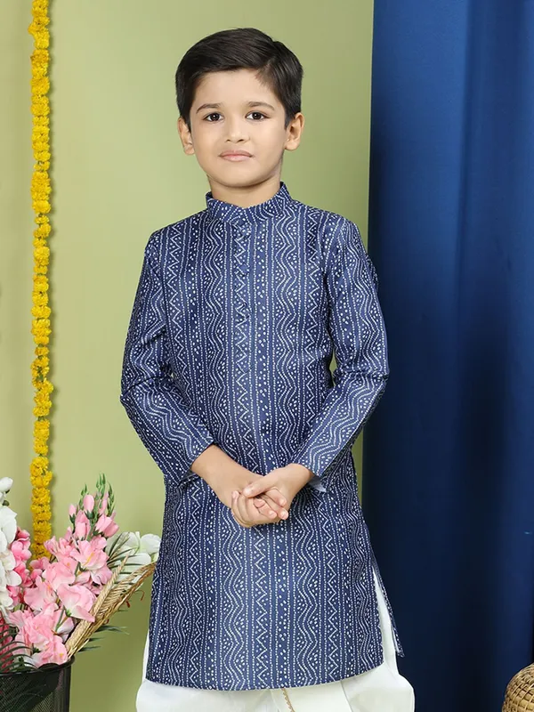 Tabard_Boys_Printed_Straight_Kurta_(Blue)