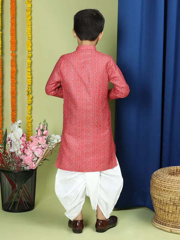 Tabard_Boys_Printed_Straight_Kurta_(Red)
