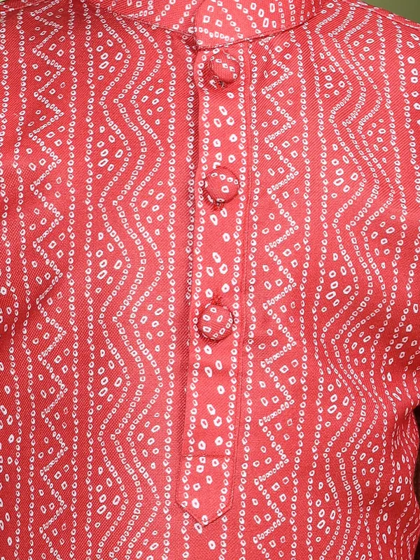 Tabard_Boys_Printed_Straight_Kurta_(Red)