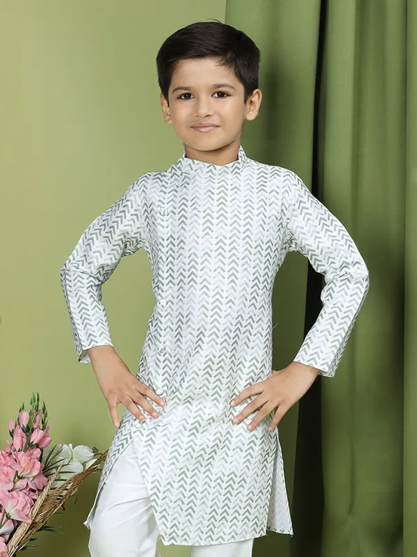 Tabard_Boys_Printed_Straight_Kurta_(White)