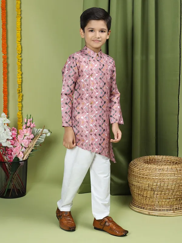 Tabard_Boys_Printed_Straight_Kurta_(Multicolor)