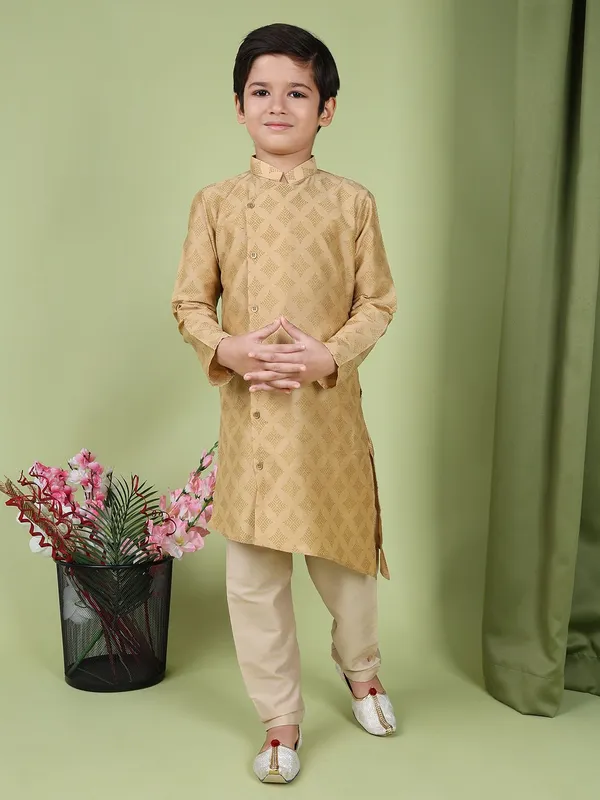 Tabard_Boys_Printed_Straight_Kurta_(Beige)