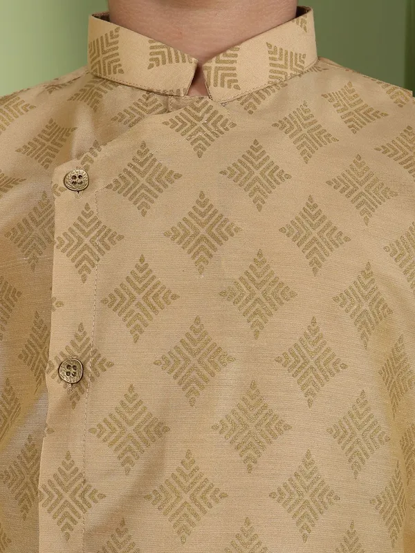 Tabard_Boys_Printed_Straight_Kurta_(Beige)