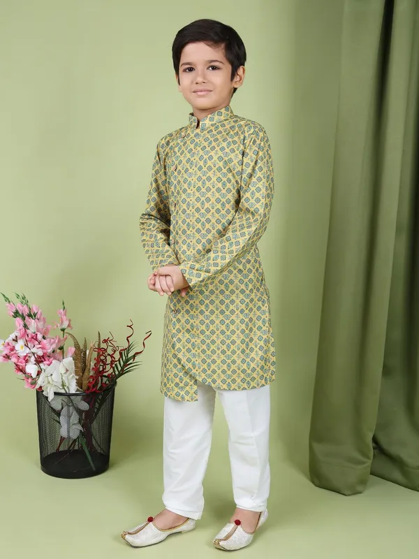 Tabard_Boys_Printed_Straight_Kurta_(Multicolor)