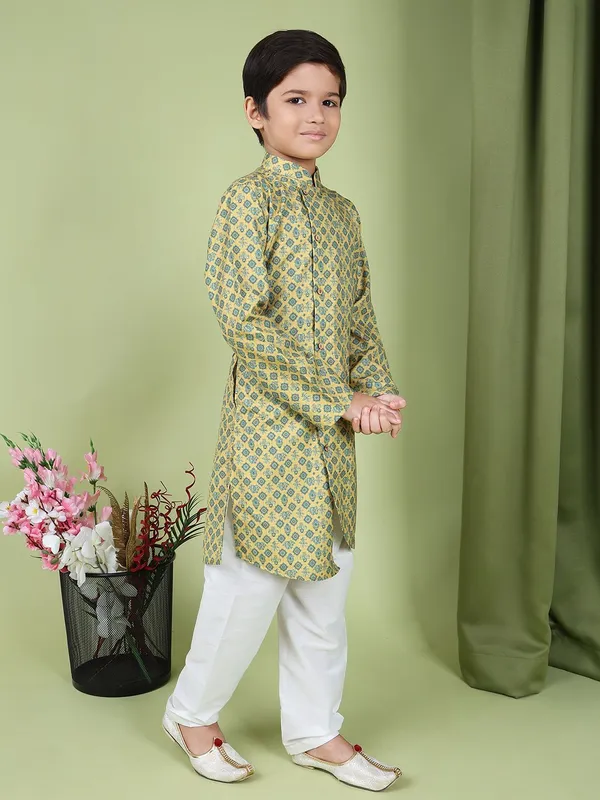 Tabard_Boys_Printed_Straight_Kurta_(Multicolor)