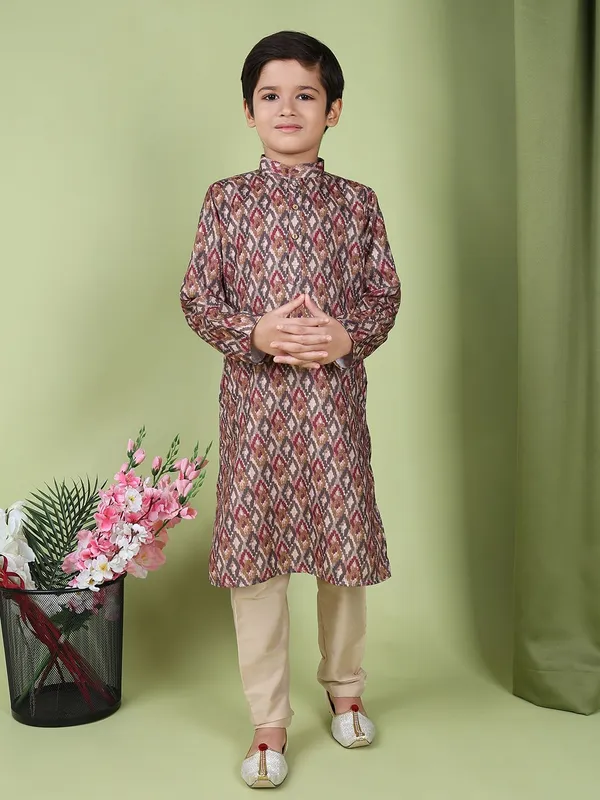 Tabard_Boys_Printed_Straight_Kurta_(Multicolor)
