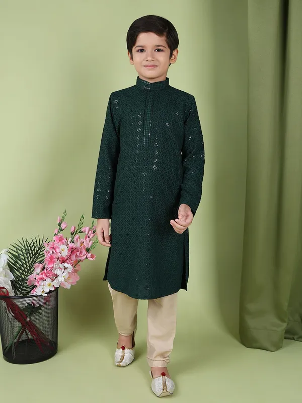 Tabard_Boys_Embroidered_Straight_Kurta_(Green)