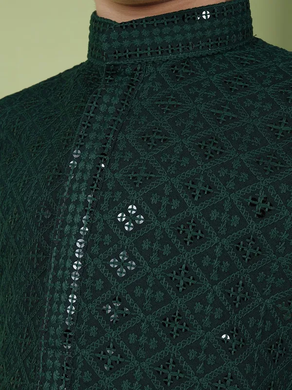 Tabard_Boys_Embroidered_Straight_Kurta_(Green)