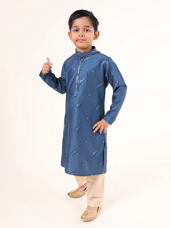 Tabard_Boys_Embroidered_Straight_Kurta_(Blue)