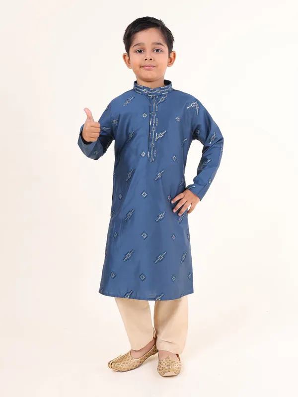 Tabard_Boys_Embroidered_Straight_Kurta_(Blue)
