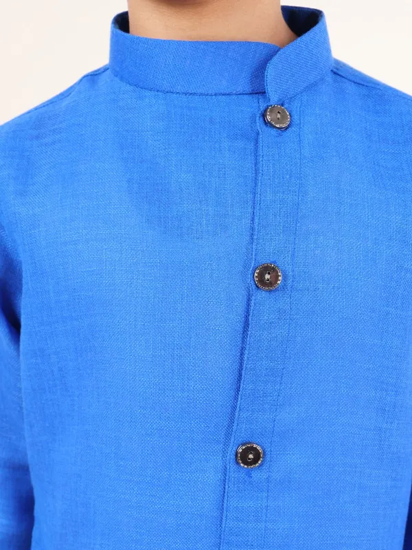 Tabard_Boys_Solid_Straight_Kurta_(Blue)