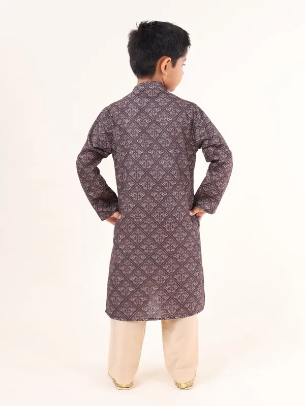 Tabard_Boys_Printed_Straight_Kurta_(Black)