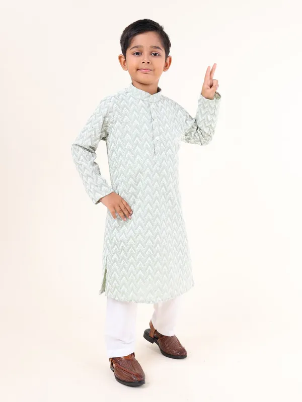 Tabard_Boys_Embroidered_Straight_Kurta_(Green)