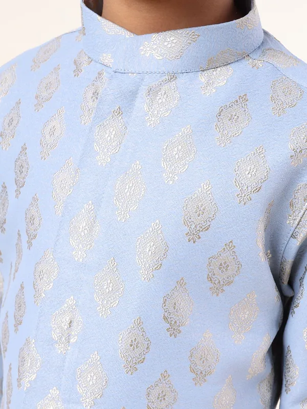 Tabard_Boys_Printed_Straight_Kurta_(Blue)
