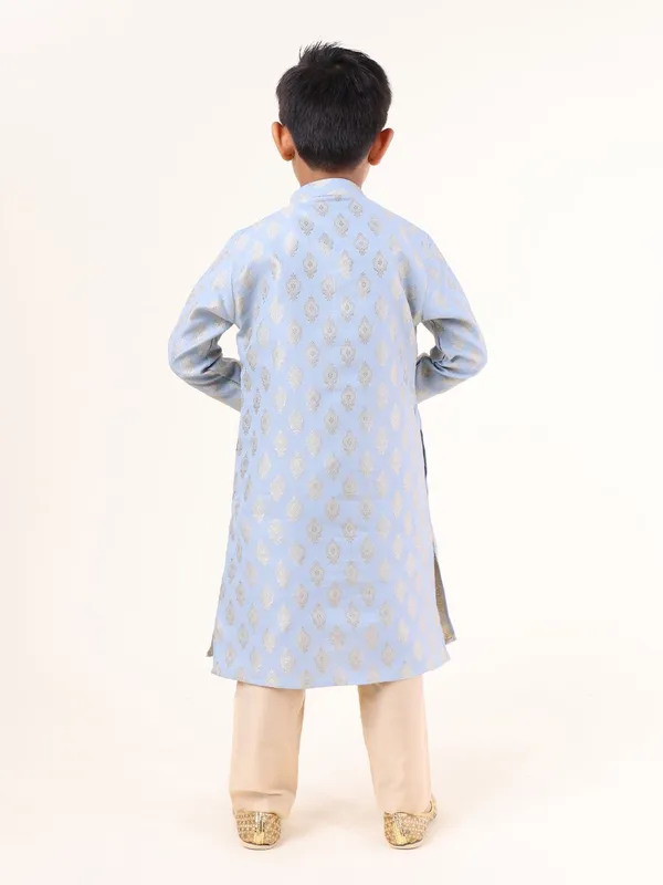 Tabard_Boys_Printed_Straight_Kurta_(Blue)