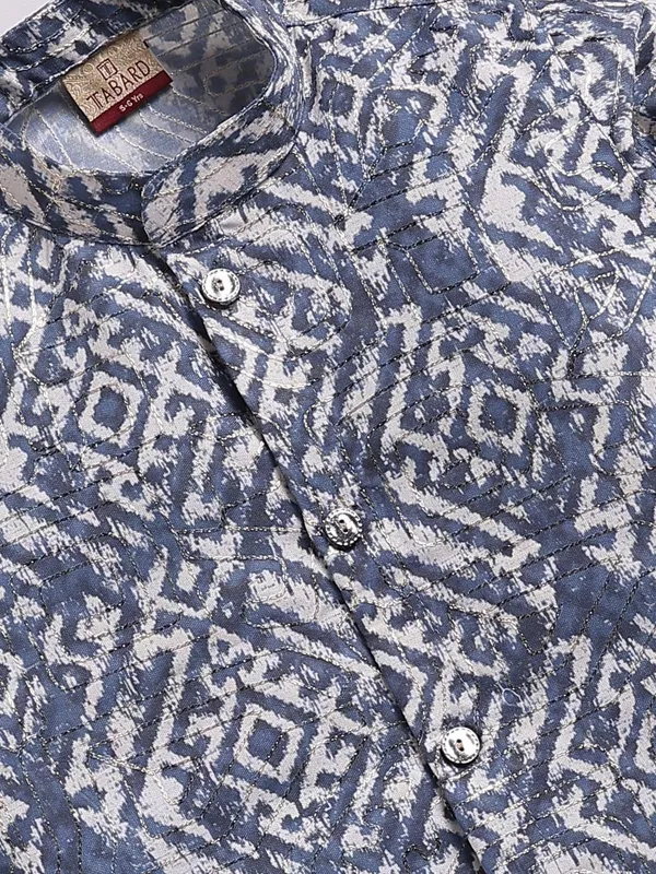 Tabard_Boys_Printed_Straight_Kurta_(Blue)