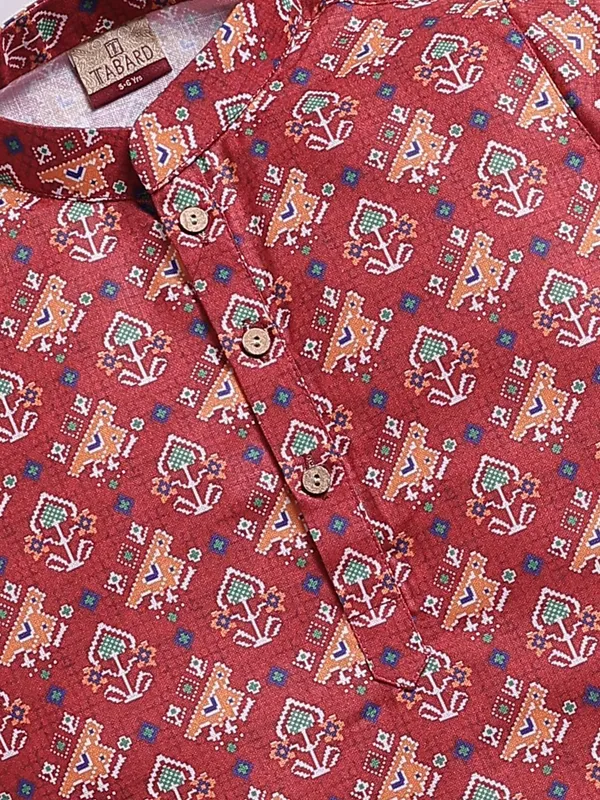 Tabard_Boys_Embroidered_Straight_Kurta_(Multicolor)