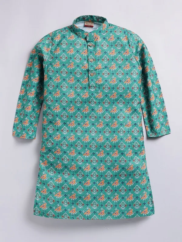 Tabard_Boys_Embroidered_Straight_Kurta_(Green)