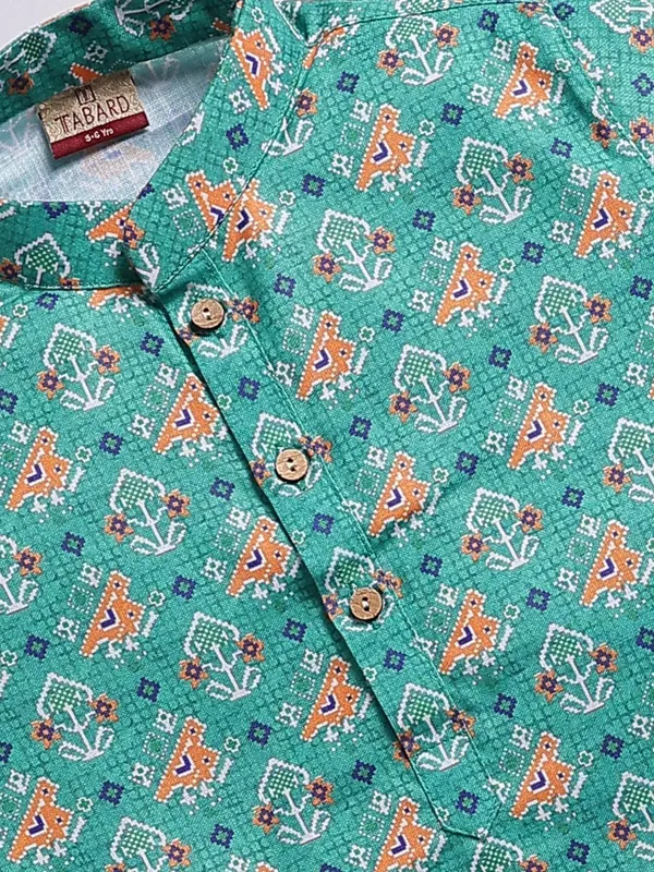 Tabard_Boys_Embroidered_Straight_Kurta_(Green)