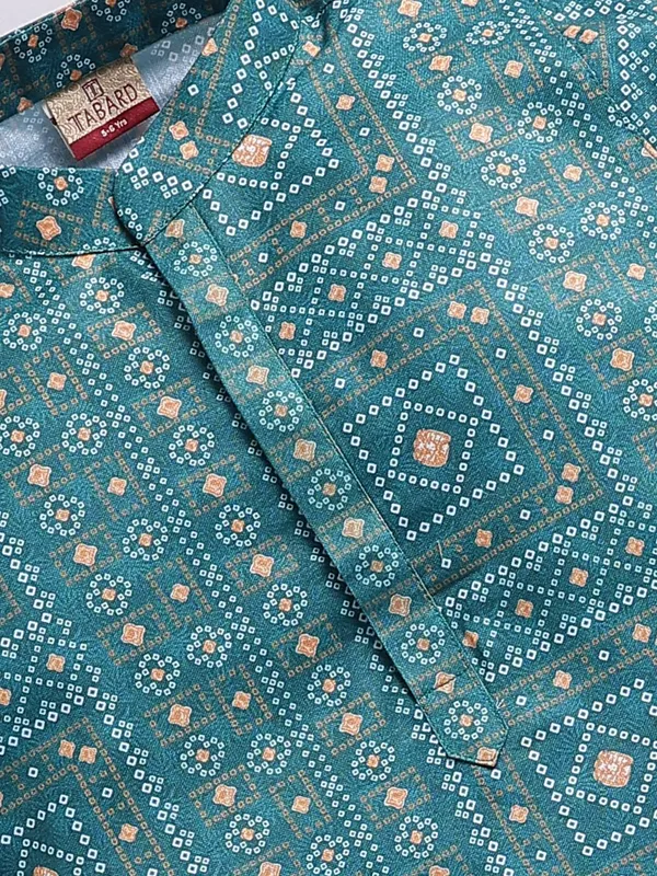 Tabard_Boys_Printed_Straight_Kurta_(Green)