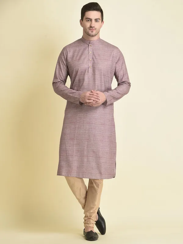 Grey_Cotton_Grey_Full_Sleeve_Regular_Fit_Printed_Kurta_Set_For_Men