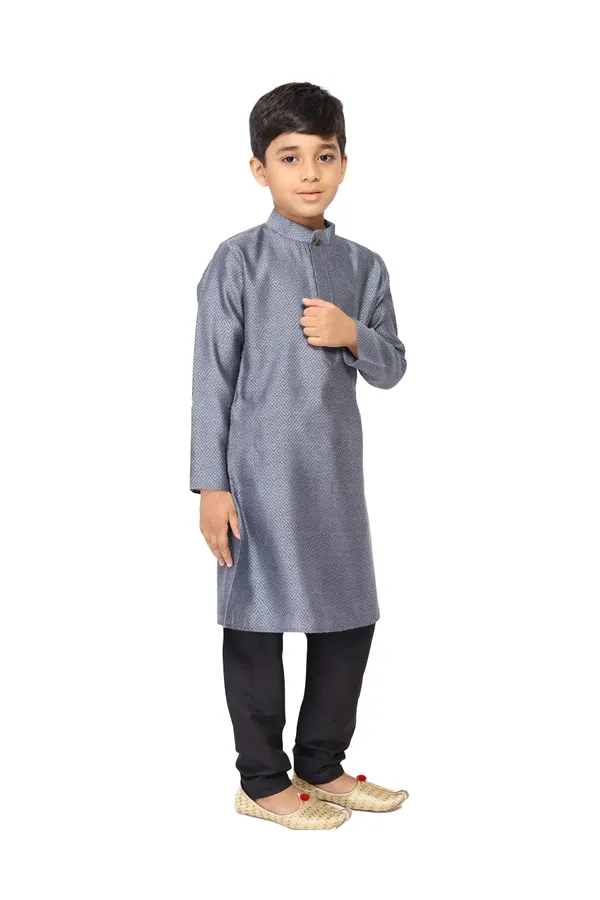 Blue_Cotton_Full_Sleeve_Regular_Fit_Printed_Kurta_Churidar_For_Kids