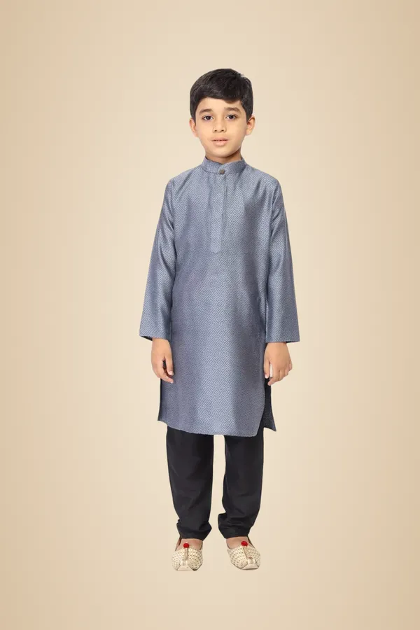 Blue_Cotton_Full_Sleeve_Regular_Fit_Printed_Kurta_Churidar_For_Kids