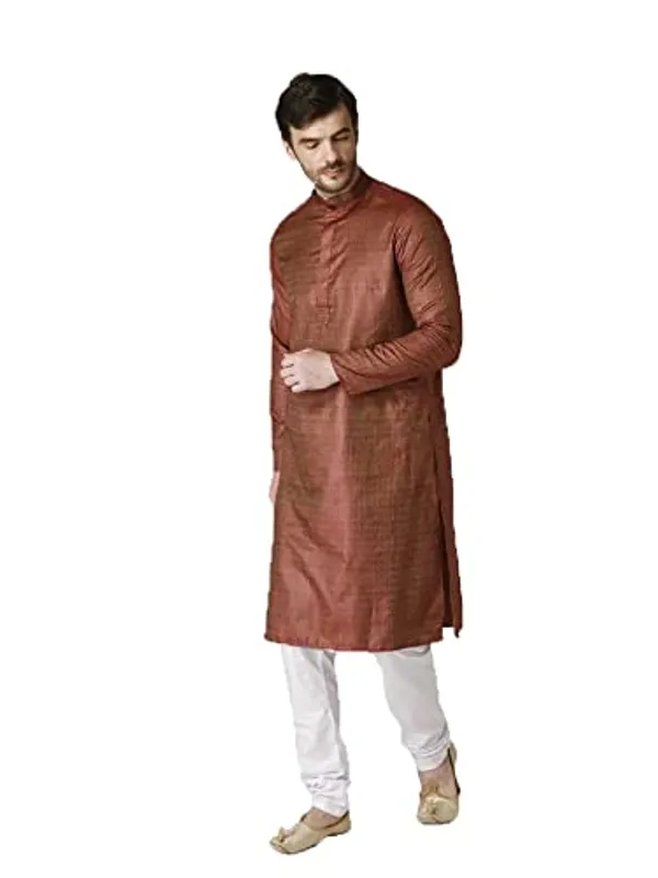 Yellow_Jacquard_Full_Sleeve_Regular_Printed_Kurta_For_Men
