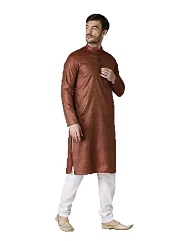 Yellow_Jacquard_Full_Sleeve_Regular_Printed_Kurta_For_Men