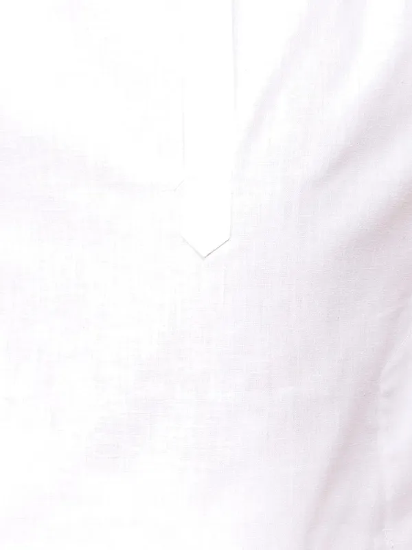 White_Cotton_Full_Sleeve_Regular_Fit_Plain_Kurta_Churidar_For_Kids