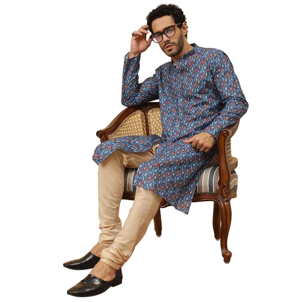Multicolour_Cotton_Full_Sleeve_Regular_Fit_Printed_Multicolour_Kurta_For_Men