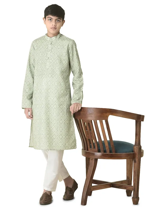 Green_Cotton_Full_Sleeve_Regular_Printed_Kurta_For_Kids