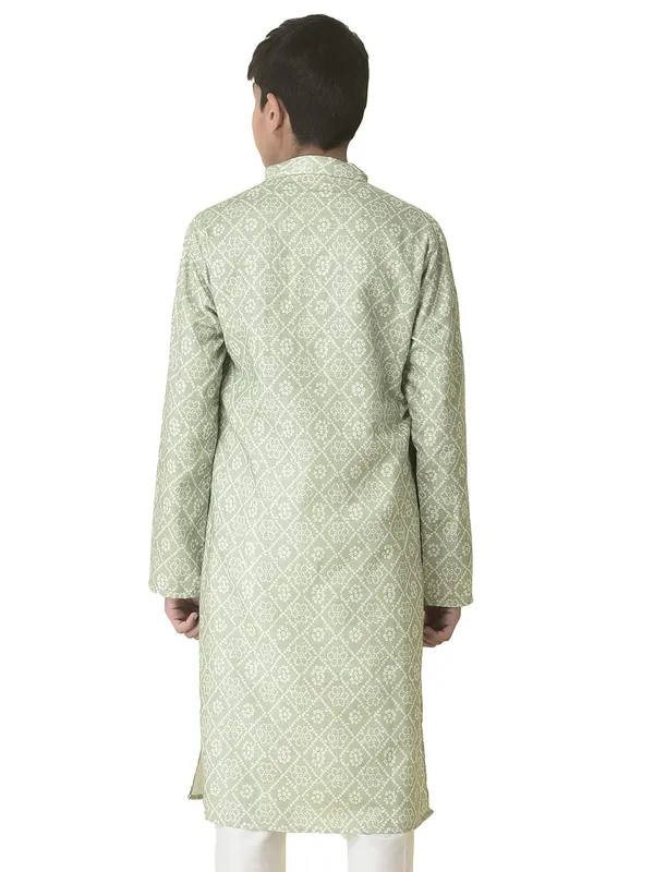 Green_Cotton_Full_Sleeve_Regular_Printed_Kurta_For_Kids