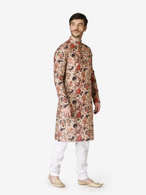 Beige_Regular_Fit_Cotton_Kurta_Ͽ�_Beige_Colour_Full_Sleeves_For_Men