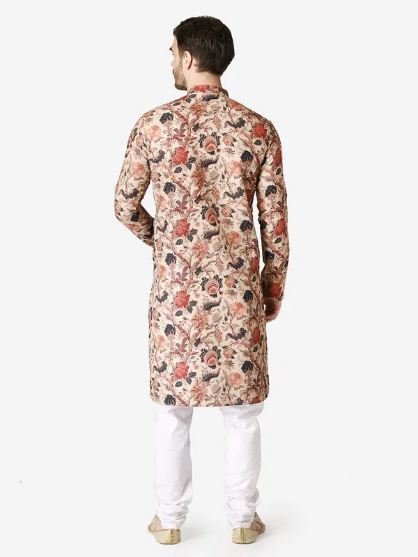 Beige_Regular_Fit_Cotton_Kurta_Ͽ�_Beige_Colour_Full_Sleeves_For_Men