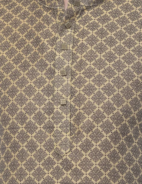 Black_Cotton_Full_Sleeve_Regular_Jacquard_Kurta_For_Men