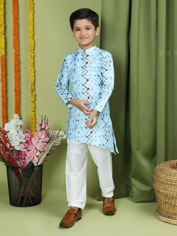 Blue_Cotton_Full_Sleeve_Regular_Fit_Printed_Blue_Kurta_For_Boy