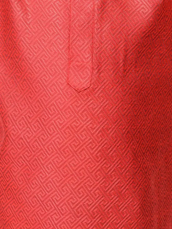 Red_Cotton_Full_Sleeve_Regular_Printed_Kurta_For_Kids