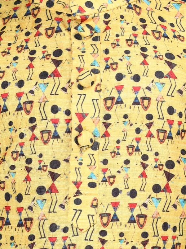 Yellow_Cotton_Full_Sleeve_Regular_Fit_Printed_Yellow_Kurta_For_Boy