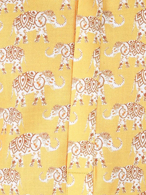 Yellow_Cotton_Full_Sleeve_Regular_Fit_Printed_Kurta_For_Kids