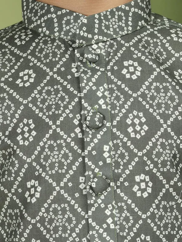 Green_Cotton_Full_Sleeve_Regular_Fit_Printed_Green_Kurta_For_Boy