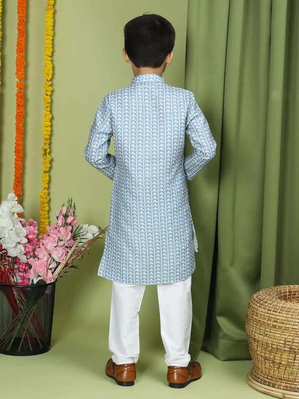Blue_Cotton_Full_Sleeve_Regular_Fit_Printed_Blue_Kurta_For_Boy