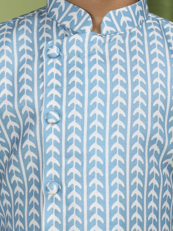 Blue_Cotton_Full_Sleeve_Regular_Fit_Printed_Blue_Kurta_For_Boy