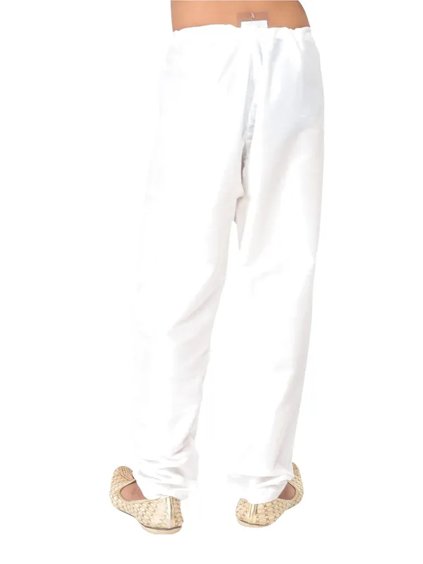 White_Cotton_Regular_Plain_Churidar_For_Kids